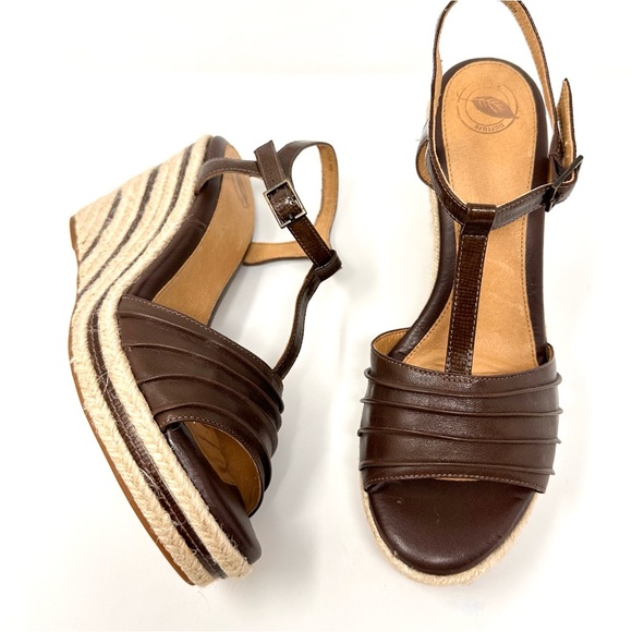 Nurture Castle Brown Wedge Shoes - Picture 4 of 15